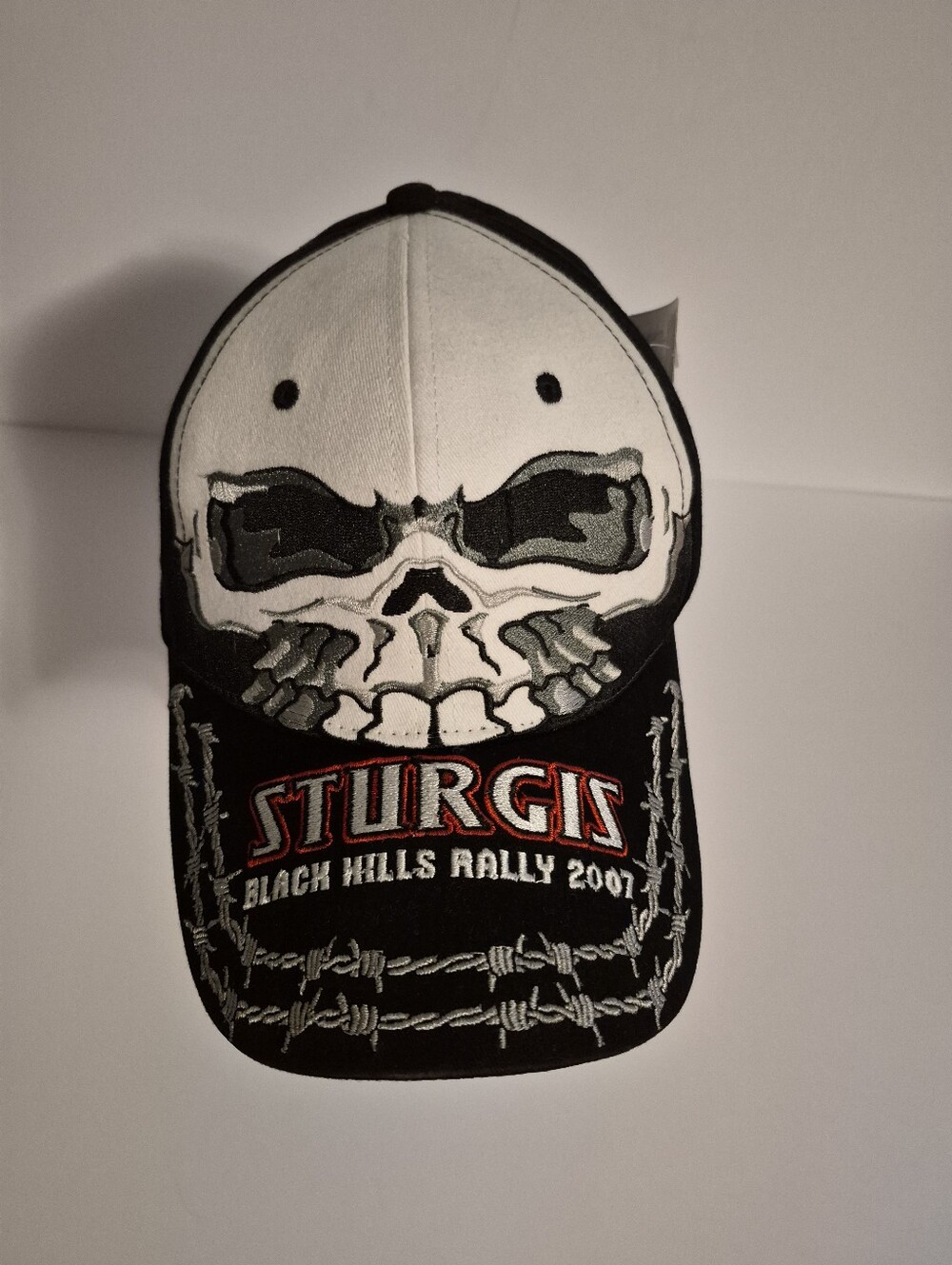 Sturgis Embroidered Skull Hat Black Hills Rally 2007